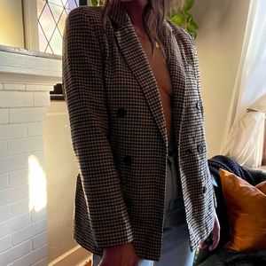 PLAID BLAZER VINTAGE FEEL